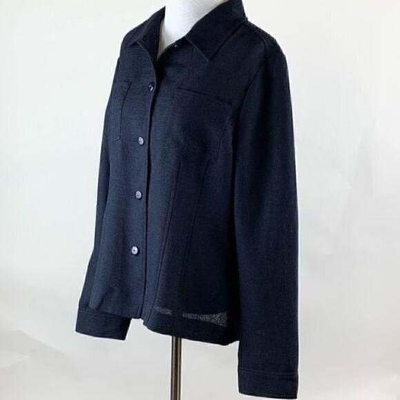 Emma James blazer size 12 navy blue with pockets 90s vintage - Picture 7 of 10